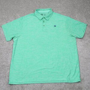 Three Sixty Six Polo Shirt Mens 3XL XXXL Green Performance Stretch‎ Golf S/S